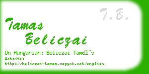 tamas beliczai business card